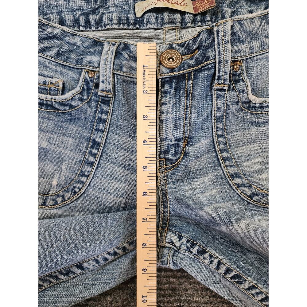 Aeropostle Vintage Y2k Womens 30" Denim Distressed Hailey Skinny Flare Jeans - Picture 7 of 10